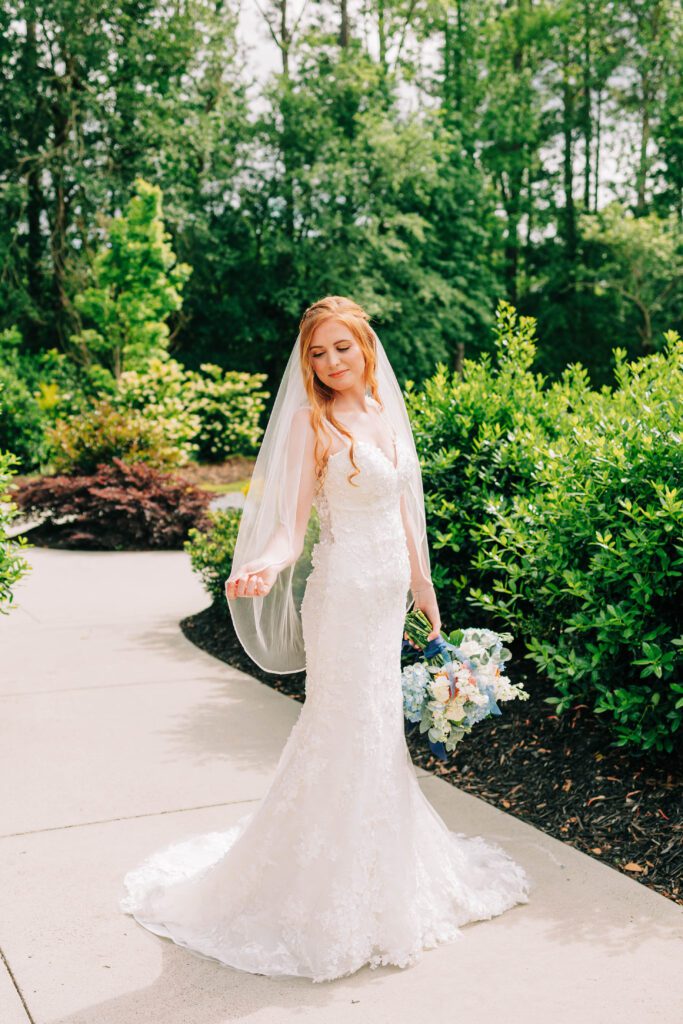 Bride getting ready at Barn at Rock Creek